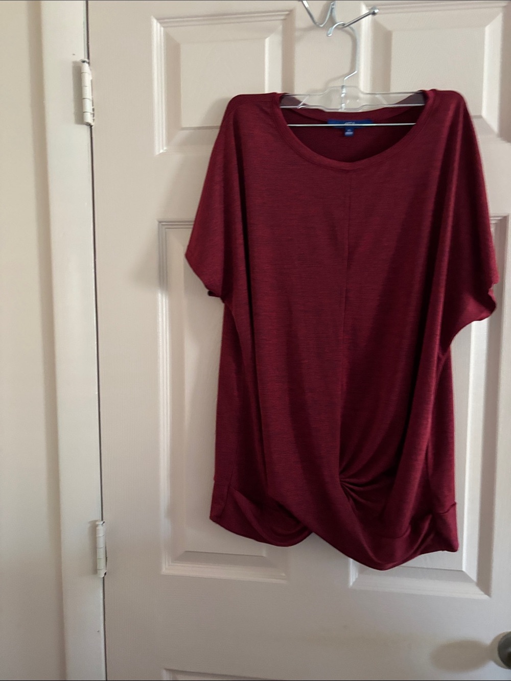 Apt. 9 Draped Short-Sleeve Tunic - Wine